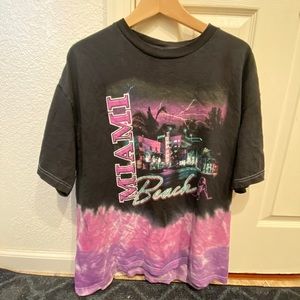 Pac Sun Vintage Miami Beach Tie Dye Tee size Large
